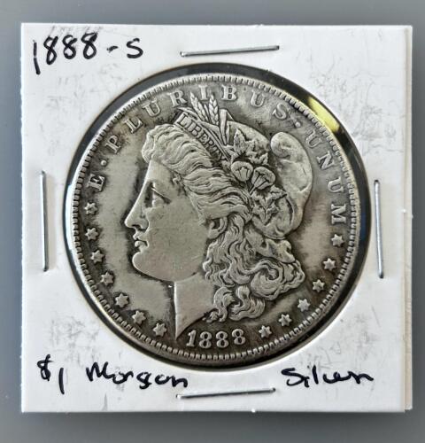1888-S Morgan Silver Dollar, San Francisco Mint, .7734 Oz Silver, Key Date, Circulated
