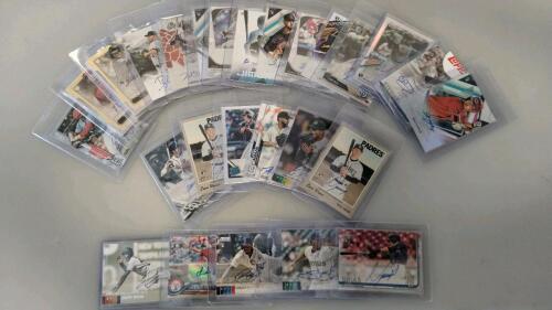 2020 Topps Chrome, Panini, Fire, Bowman - 29 Autographed Rookie RC Baseball Cards - Arozarena, Jimenez and more