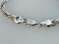 Sterling Silver Rope Chain Necklace 20" Length 5mm Width Lobster Clasp (stamped .925) - 2