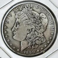 1890-S Morgan Silver Dollar, San Francisco Mint, 90% Silver, Circulated Collectible Coin - 2