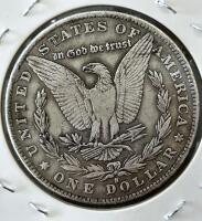 1890-S Morgan Silver Dollar, San Francisco Mint, 90% Silver, Circulated Collectible Coin - 3