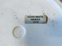 5-Gallon Bucket Of Hard White Wheat, Labeled 2010, Snap-On Lid, Metal Handle, Food Storage - 2