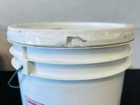 5-Gallon Bucket Of Hard White Wheat, Labeled 2010, Snap-On Lid, Metal Handle, Food Storage - 3