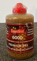 Airsoft & Steel BB Ammunition Lot - Copperhead 6000 .177 Cal, Airsoft 6mm 5000ct/2000ct Mixed Weights - 2