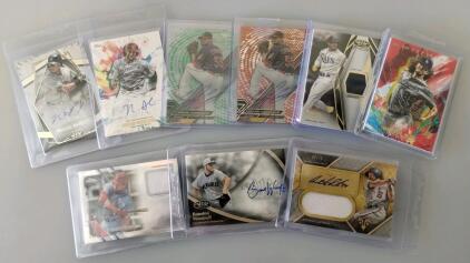 Topps Baseball Cards- Autos, Relics, RCs, Brantley, Senzel, Carrasco, Franco, Rendon, Woodruff, And More