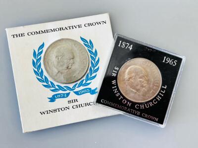 1965 Churchill Commemorative Crown Coin, UK, Queen Elizabeth II, Cupronickel, Boxed