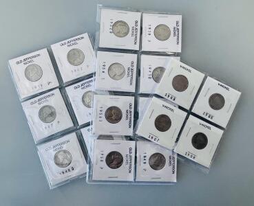 Vintage U.S. Nickel Coin Collection: Liberty Head & Jefferson Nickels, 1903&ndash;1958