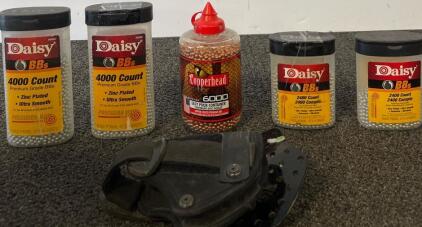 Daisy Premium Grade .177 BBs (4000 & 2400 ct), Copperhead 6000 ct BBs, Uncle Mike's Paddle Holster
