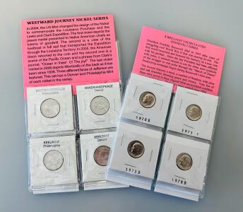 Westward Journey Nickel & Roosevelt Dime Sets - 18 Brilliant Uncirculated US Coins, P & D Mints, 1970-2006