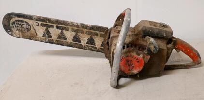 Homelite XL-12 Chainsaw, 16" Bar, 58cc 2-Cycle Gas, Vintage USA, Serial 1084x, Land Bank Graphics