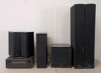 Denon AVR-3803 Surround Receiver with Definitive Technology 5.1 6 Speaker System, Powered Subwoofer