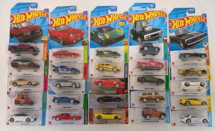 2022 Hot Wheels 25 Cars, Mainline Series, Carded, Various Models, Factory Fresh