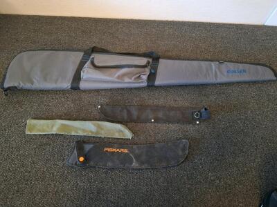 Allen 15021 50-inch Soft Gun Case (Grey) with Machete and Blade Sheaths