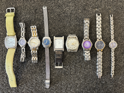 9 Analog Wristwatches: Fossil, Guess, Milan, Pulsar Solar, Lorus, Arbutus, Metal & Leather