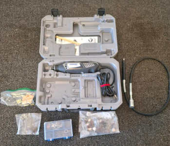 Dremel 4000 Rotary Tool Kit, Corded, Flexible Shaft, Case, Accessories, 1.6A, 5,000&ndash;35,000 RPM