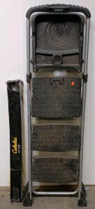 Cosco 3-Step Folding Step Ladder with Tool Tray, 225 lb Capacity, Black & Gray & Cabela's Cot Tree Bars For Hanging Clothes