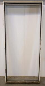 36"x80" Pre-Hung Exterior Wood Door Frame, White, Metal Sill, Weatherstripping, Hinges