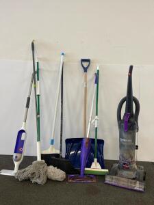 Bissell PowerForce Vacuum, Shark Steam Mop, Snow Shovel, Brooms & Mops