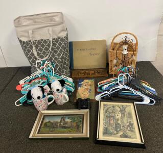 Currier And Ives &ldquo;America&rdquo; Book, Framed Art, Snoopy Mugs, Binoculars & More