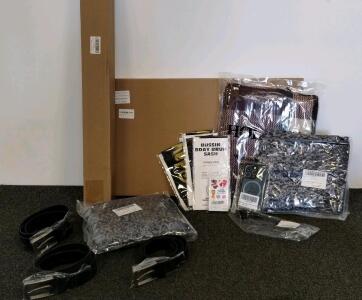 Mixed New Merchandise Lot: Shawls, Belts, iPhone 13 Pro Case, Privacy Monitors, Mahjong Mat, mini Radio Flyer, 100 pc sander, and more.