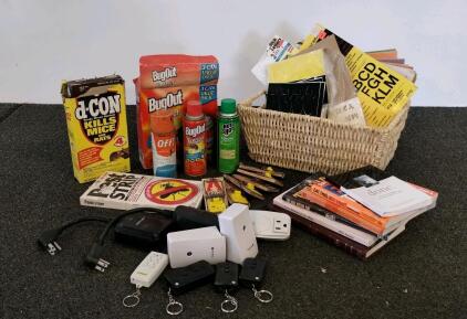 Home Goods, Pest Control, Craft supplies, Books And Mixed Electronics.