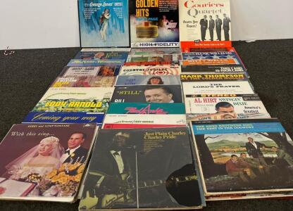 Vintage Country & Pop Vinyl LP Lot - George Jones, Patti Page, Eddy Arnold, Charley Pride, 20 Records