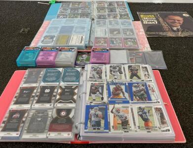 Comprehensive Sports Trading Card Collection: Panini, Topps, Score, Prizm, Mosaic, Select; Football, Basketball, Baseball; Approx. 300-600 Cards