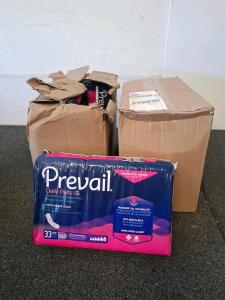 Prevail Daily Pads Regular Ultimate Absorbency, 33 Pack, Bladder Control, MaxSorb, 2 Boxes Unopened Packs