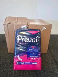 Prevail Daily Pads, Ultimate Absorbency, Regular, 33 Count, Bladder Leak Protection, Maxsorb Gel 2 Boxes Unopened