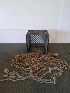 Heavy-Duty Steel Tow Chains with Hooks and G209 1/2" Shackle
