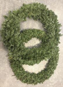Set Of 2 Commercial Artificial Pine Christmas Wreaths &ndash; 50&rdquo; Large Unlit