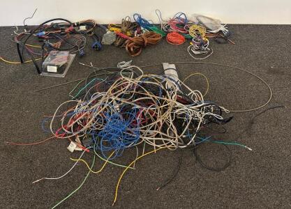 Assorted Automotive and Electronic Wiring Harnesses and Cables &ndash; Mixed Lot with Various Gauges and Connectors