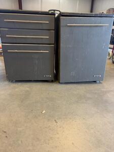 Ulti-MATE 3-Drawer and Single-Door Garage Storage Cabinets, 23.6"x21"x35", Black