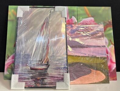 Sailboat, Golf Course, and Pink Lilies Wall Art Prints &ndash; Set of 3 (Located Specialty Shelf)