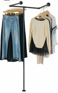 Industrial Style Wall Mount Pipe Clothing Rack