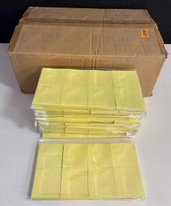 Bulk Lot 3x3 Inch Yellow Sticky Notes, 42 Packs of 12 Pads, Unused, Repositionable Adhesive (Located Specialty Shelves)