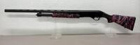Stevens 320 20 Gauge Pump-Action Shotgun, 26" Barrel, Black/Pink Camo, Serial 169443D