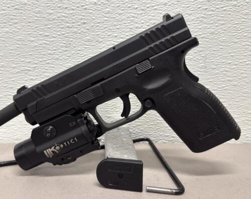Springfield Armory XD-9 9mm Pistol, 4" Barrel, IJK Optics Tactical Light/Laser, Serial BY475850