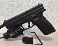 Springfield Armory XD-9 9mm Pistol, 4" Barrel, IJK Optics Tactical Light/Laser, Serial BY475850
