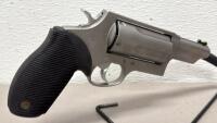 Taurus Judge Stainless Revolver, 4" Barrel, .45 Colt/.410 GA, Fiber Optic Sight, SN D0142051 - 4