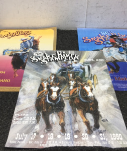 (3) Original Snake River Stampede Posters