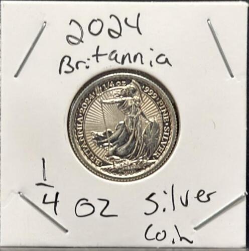 2024 Britannia 1/4 oz .999 Fine Silver Coin King Charles III 50 Pence UK Bullion