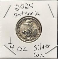 2024 Britannia 1/4 oz .999 Fine Silver Coin King Charles III 50 Pence UK Bullion