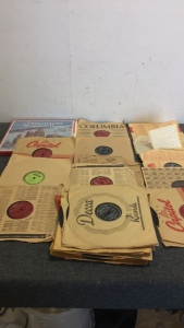 (25) 10” 78 RPM Records (1) Butcher Knife