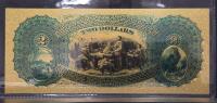 24K Gold-Plated 1915 $2 First National Bank Emporia Kansas Replica Banknote with COA - 3