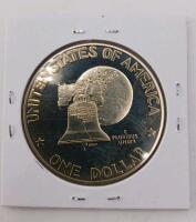 1976-S Eisenhower Silver Dollar Bicentennial Proof, San Francisco Mint Cameo GEM, $1 Coin - 2
