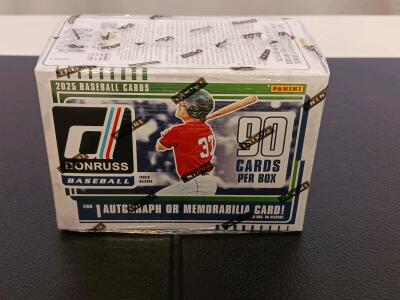 2025 Donruss Baseball Cards Blaster Box, 90 Cards, 6 Packs, 1 Autograph or Memorabilia, Sealed