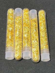 (5) Bottles of Gold Flake/Leaf Gold