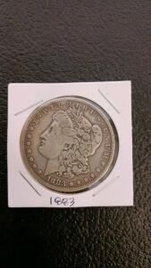 1883 Morgan Silver Dollar &ndash; 90% Silver, Philadelphia Mint, Classic U.S. Collectible Coin