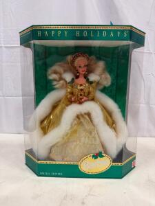 1994 Mattel Happy Holidays Barbie Doll, Special Edition, MPN 12155, Boxed